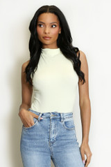 High Neck Sleeveless Bodysuit