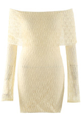 Lace Bardot Mini Dress