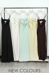 Satin Cut Out Maxi Dress