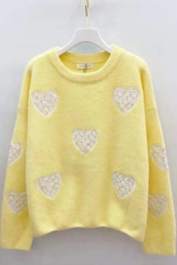 Lace Heart Motif Jumper