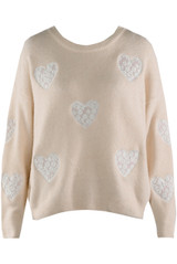 Lace Heart Motif Jumper