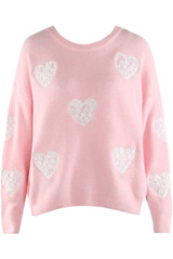 Lace Heart Motif Jumper