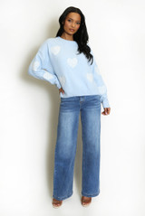 Lace Heart Motif Jumper