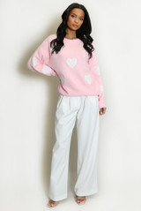 Lace Heart Motif Jumper