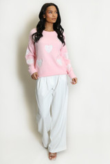 Lace Heart Motif Jumper