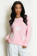 Lace Heart Motif Jumper