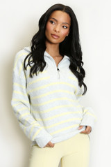Half Zip Striped Jumper