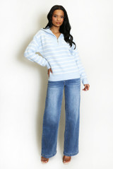 Half Zip Striped Jumper