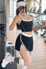 Active Sports Top and Wrap Skort Set