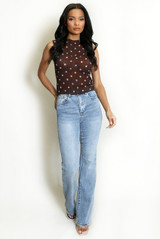 Polka Dots Lace Blouse
