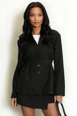 Pleated Waist Hourglass Blazer