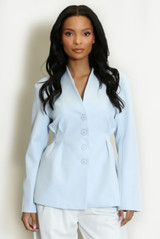 Pleated Waist Hourglass Blazer