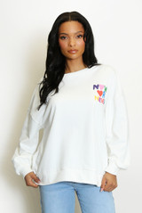 Now Or Never Slogan Sweatshirt