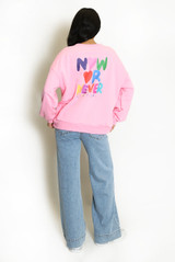 Now Or Never Slogan Sweatshirt