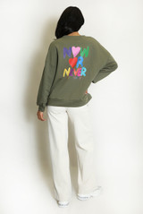 Now Or Never Slogan Sweatshirt