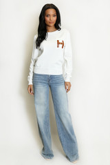 H Motif Long Sleeves Jumper
