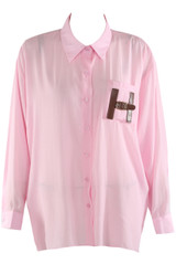 H Motif Button Up Blouse