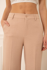 Tailored High Waist Wide Leg Trouser