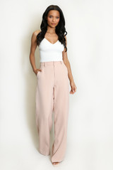 Tailored High Waist Wide Leg Trouser