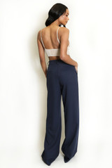 Tailored High Waist Wide Leg Trouser