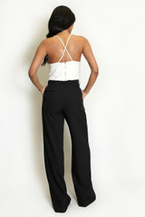 Tailored High Waist Wide Leg Trouser