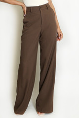Tailored High Waist Wide Leg Trouser