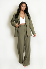 Tailored Blazer With Pointed Collar