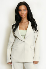 Tailored Blazer With Pointed Collar