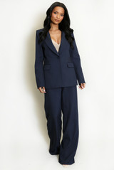 Tailored Blazer With Pointed Collar