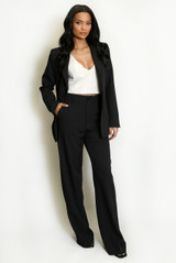 Tailored Blazer With Pointed Collar
