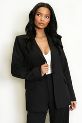 Tailored Blazer With Pointed Collar