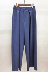 Denim Blue High Waist Wide Leg Trouser