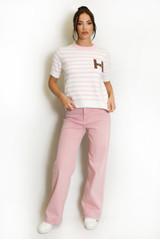 H Motif Striped TShirt