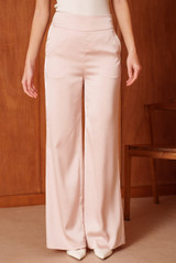 Tailored Satin Wide Leg Trouser
