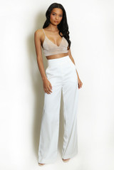 Tailored Satin Wide Leg Trouser