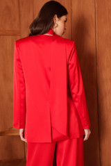 Tailored Satin Blazer With Wrap 
