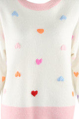 Embroidered Multi Heart Jumper