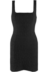 Textured Lace Up Back Mini Dress