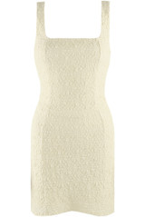 Textured Lace Up Back Mini Dress