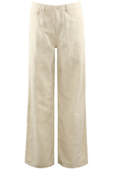 Beige High Waist Wide Leg Jeans