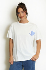 Love Heart Motif T-Shirt