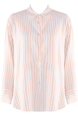 Cotton Blend Striped Blouse