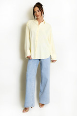 Cotton Blend Striped Blouse