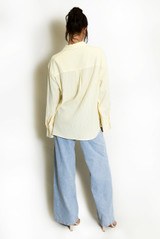 Cotton Blend Striped Blouse