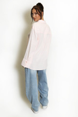 Cotton Blend Striped Blouse