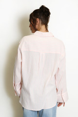 Cotton Blend Striped Blouse