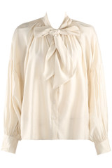 Satin Pussy Bow Blouse