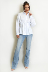 Pleated Fitted Blouse