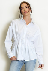 Pleated Fitted Blouse