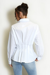 Pleated Fitted Blouse